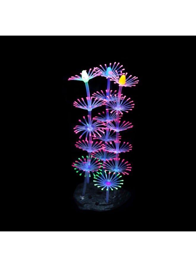 4 Pack Aquarium Decorations Coral Reef  Mushroom Anemone Simulation Coral Plant  Effect Silicone for Fish Tank Decorations - Image 2